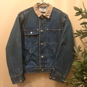VINTAGE Polo Ralph Lauren Authentic Dungarees Denim Trucker Chore Jacket M, EUC